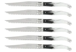 Coffret de 6 couteaux à steak microdentés Laguiole par André Verdier