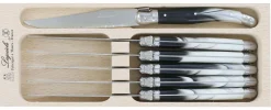 Coffret de 6 couteaux à steak microdentés Laguiole par André Verdier
