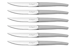 Coffret de 24 couverts de table Lou Laguiole Jet Sablé gris inox 18/0