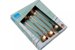 Coffret de 6 cuillères mazagran Amefa Austin inox revêtement coloré