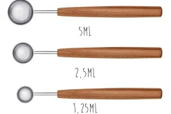 Coffret de 3 cuillères à mesurer Triangle Sense inox 18/10 et manche prunier