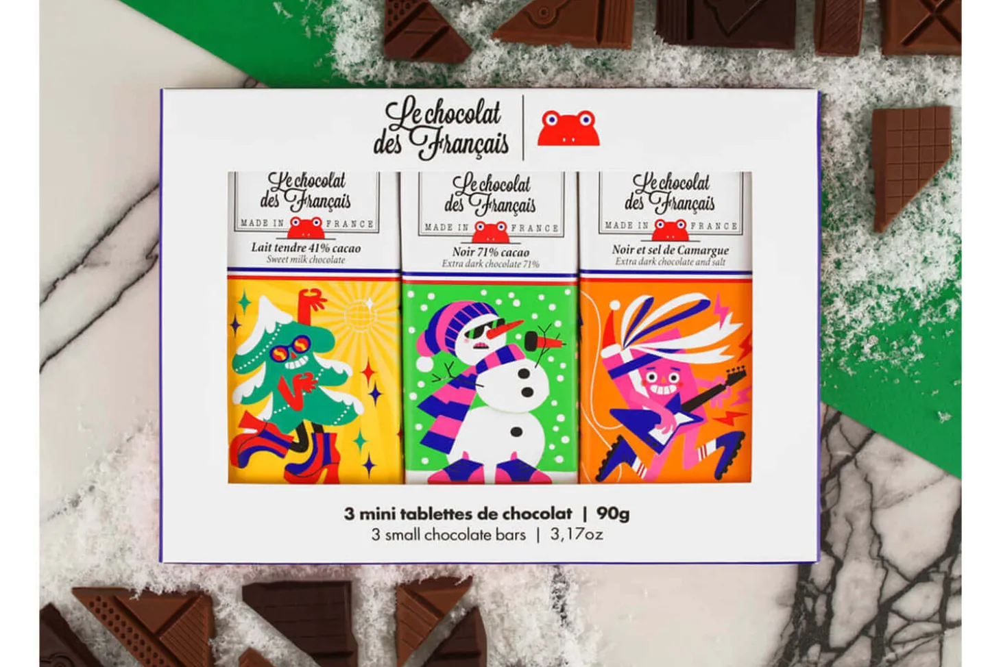 Coffret de 3 tablettines bio Le Chocolat des français - 90g