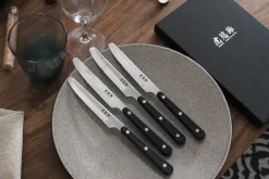 Coffret de table Wusaki 4 couteaux à steak 10.5cm à bout rond
