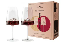 Coffret de 2 verres à vin Alaskan Maker Topographic Mont Blanc & Everest
