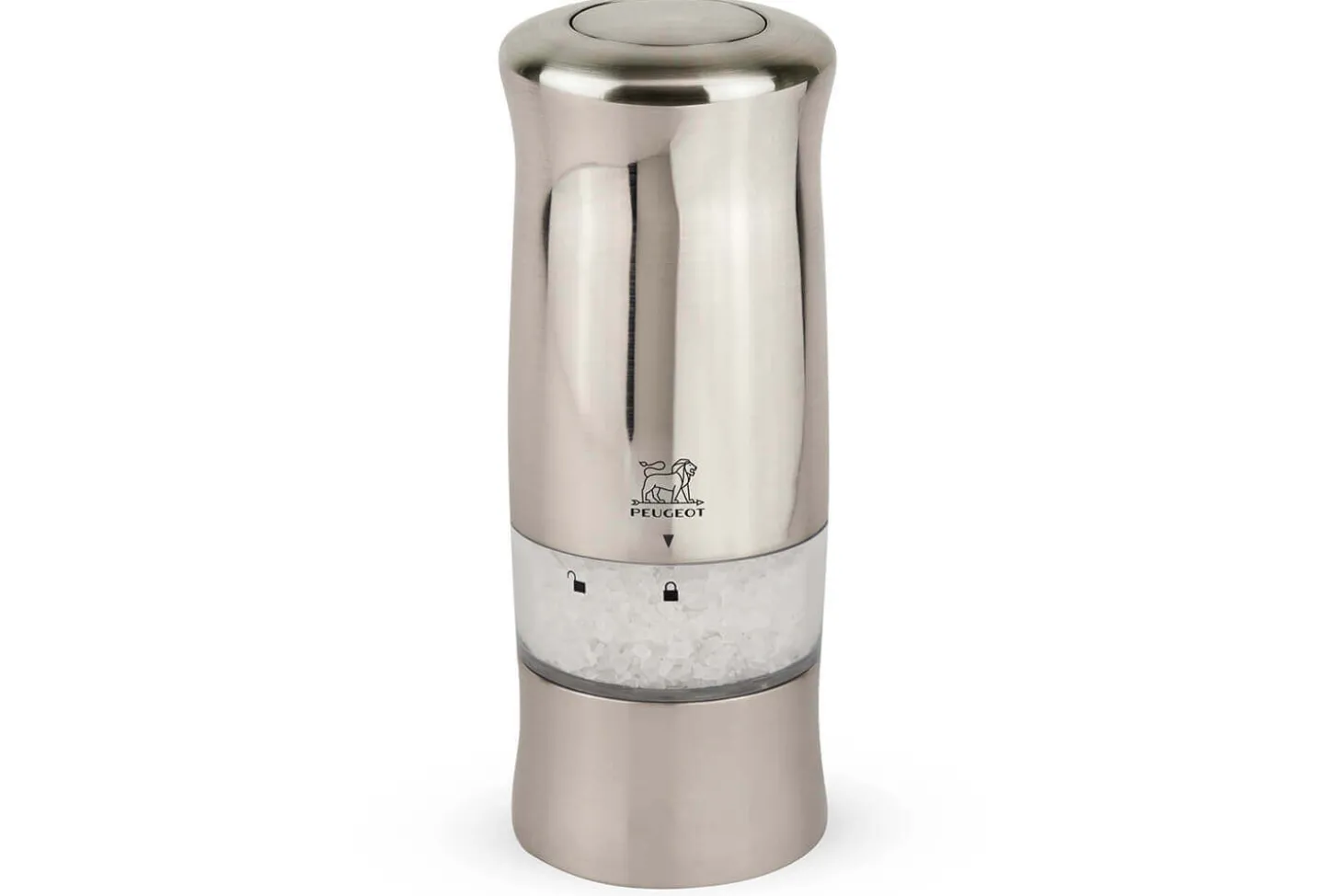 Coffret duo de moulins électriques à sel et à poivre Peugeot Zeli 14cm en ABS brossé