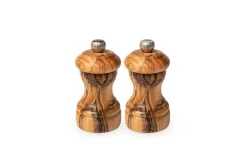 Coffret duo moulin à sel et poivre Peugeot Bistro en bois d'olivier 10cm