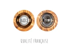 Coffret duo moulin à sel et poivre Peugeot Bistro en bois d'olivier 10cm