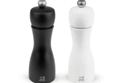 Coffret duo moulin à sel et poivre Peugeot Tahiti en bois noir + blanc