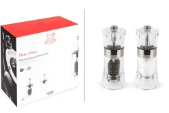 Coffret duo moulin à sel et poivre Peugeot Oslo en acrylique et inox 14cm
