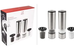 Coffret duo moulin à sel et poivre électrique Peugeot Elis Sense U Select en inox avec éclairage 20cm
