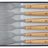 Coffret 6 fourchettes de table Nontron 87601 manche buis pyrogravé 10cm