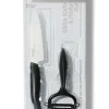 Coffret KYOCERA couteau d'office 11 cm + Eplucheur céramique manches noirs