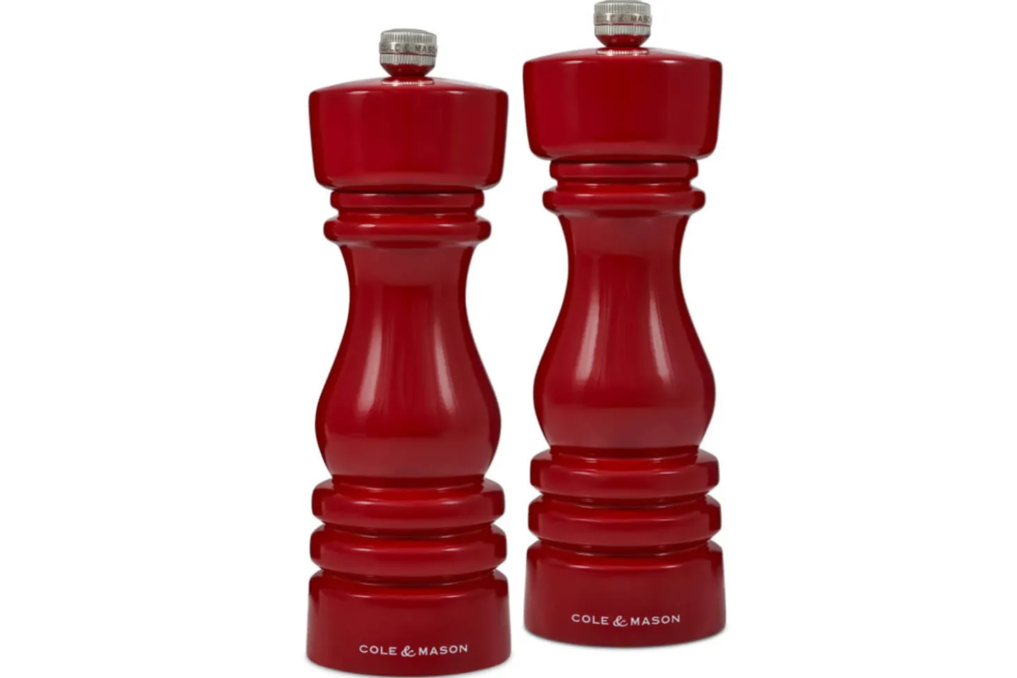 Coffret moulins sel et poivre Cole & Mason London rouge gloss 18cm