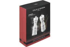 Coffret moulins sel et poivre Cole & Mason London blanc gloss 18cm