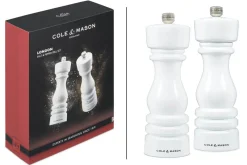 Coffret moulins sel et poivre Cole & Mason London blanc gloss 18cm