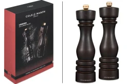 Coffret moulins sel et poivre Cole & Mason London chocolat 22cm