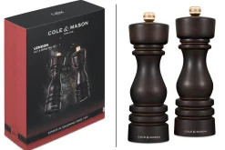Coffret moulins sel et poivre Cole & Mason London chocolat 18cm