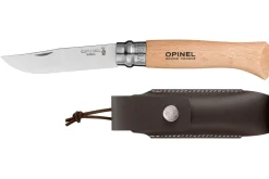 Coffret Opinel traditionnel n°8 lame 8.5cm virole tournante + étui