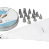 Coffret pâtissier Kitchencraft My Icing Set avec 14 douilles en acier inoxydable + poche en coton