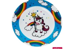 Coffret repas enfants WMF Licorne acier inox 18/10 et porcelaine