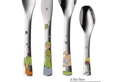 Coffret repas enfant WMF Le Petit Prince acier inox 18/10 et porcelaine