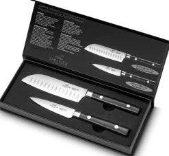 Coffret SABATIER International Leonys Office 9cm + Santoku alvéolé 12cm