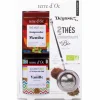 Coffret Terre d'Oc 2 thés bio en vrac : Rooibos + Menthe - 1 cuillère filtre à thé