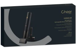 Coffret tire-bouchon automatique rechargeable Cheer Moda Sommelier et accessoires