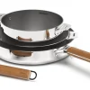 Coffret trio poêles et casserole Cookut La Merveilleuse en inox finition miroir