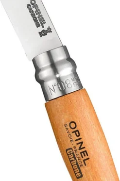 Coffret vitrine en bois Opinel Carbone 10 couteaux de poche manche hêtre