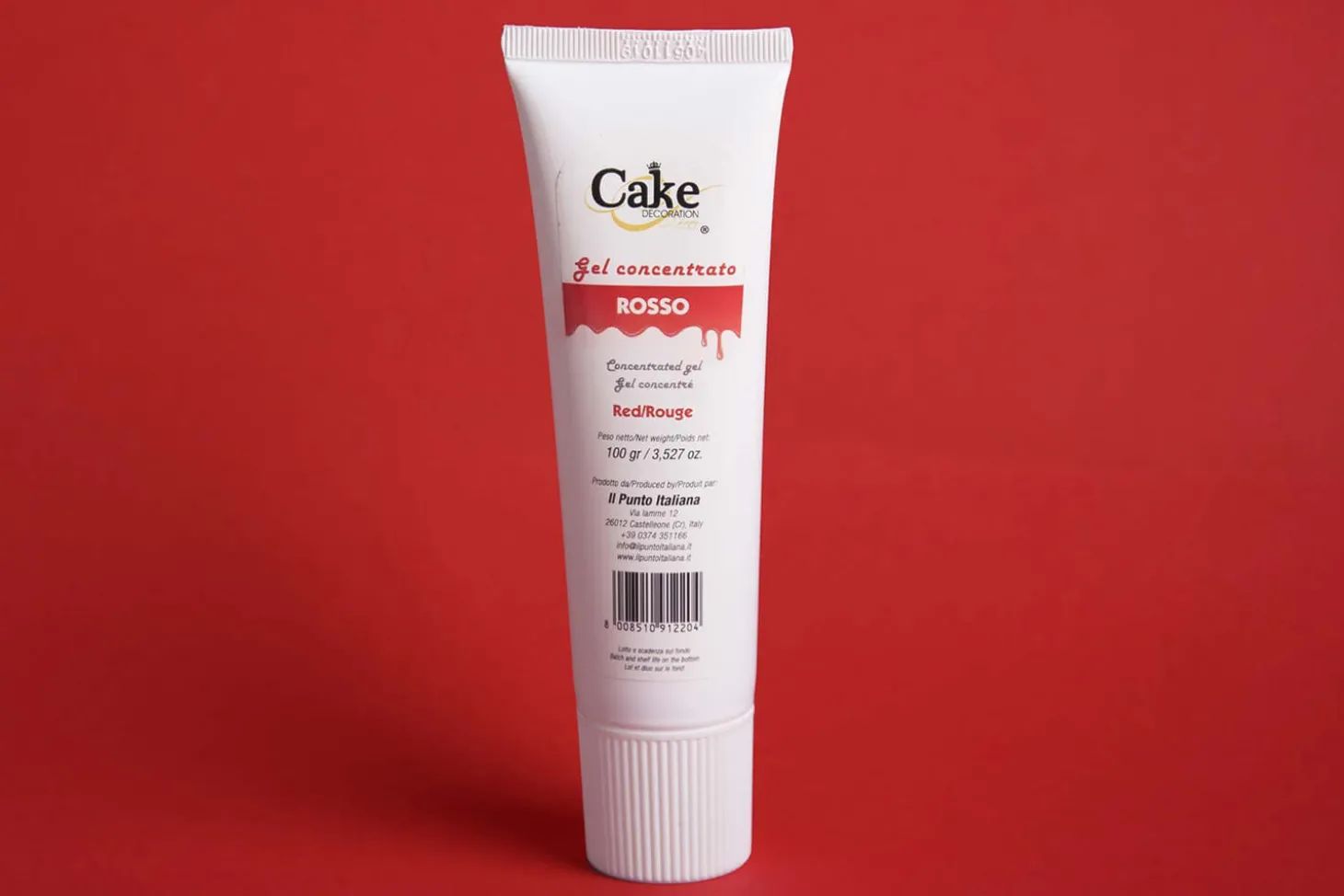 Colorant alimentaire tube gel rouge 100g