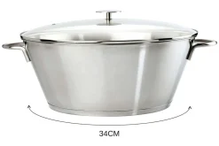 Confiturière Cristel Grande Tablée en inox et couvercle en verre