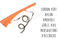 Corne d'appel Elless ABS orange fluo 25cm