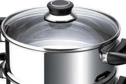 Couscoussier Beka Polo 24cm en acier inoxydable 18/10 avec couvercle en verre