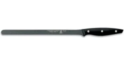 Couteau a jambon lame alvéolée anti-adhérente 30cm manche noir M&G