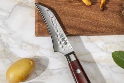 Couteau bec d'oiseau Fukito Rosewood Damas 67 couches 8cm