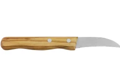 Couteau bec d'oiseau Gehring Look lame 6cm damas 65 couches manche olivier