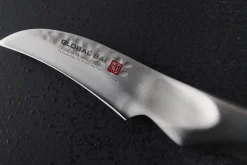 Couteau bec d'oiseau japonais Global Sai S04R lame martelée 6.5cm