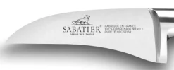 Couteau bec d'oiseau SABATIER Idéal Inox 100% forgé rivets laiton lame 6cm
