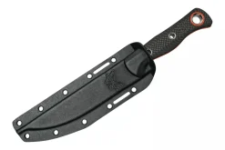 Couteau Benchmade Meatcrafter 15500OR-2 lame orange 15,4cm manche aluminium/carbone gris + étui