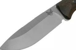 Couteau Benchmade Saddle Mountain Skinner 15002 lame 10,7cm manche bois stabilisé + étui en cuir