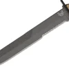 Couteau Benchmade SOCP 185SBK_1 lame semi-dentée 18cm manche ajouré en G10 taupe avec étui
