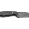 Couteau Böker AK1 Damas 122509DAM lame damassée 7,9cm manche en carbone + étui en cuir