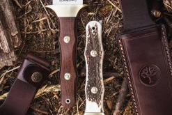 Couteau Böker Arbolito Colmillo Guayacan 02BA918G lame en acier 25cm manche en bois de Guayacan + étui en cuir