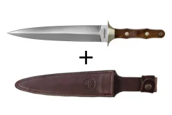 Couteau Böker Arbolito Colmillo Guayacan 02BA918G lame en acier 25cm manche en bois de Guayacan + étui en cuir