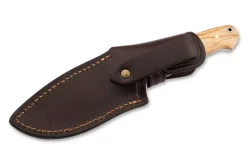 Couteau Böker Arbolito Vultur 02BA415 lame en acier 9,8cm manche en bois d'olivier + étui en cuir