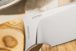 Couteau Böker Arbolito Vultur 02BA415 lame en acier 9,8cm manche en bois d'olivier + étui en cuir