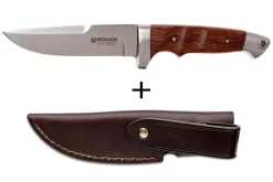 Couteau Böker Vollintegral 2.0 121585 lame en acier 11,8cm manche en bois + étui en cuir