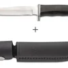 Couteau Buck 105 Pathfinder 0105BKS lame 12,7cm manche résine phénolique noir/alu + étui cuir