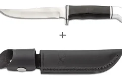 Couteau Buck 105 Pathfinder 0105BKS lame 12,7cm manche résine phénolique noir/alu + étui cuir